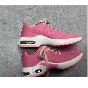 Fashion‎ Pink Mesh Knit Air Cushion Athletic Walking Sneakers Womens Size 35 YX3